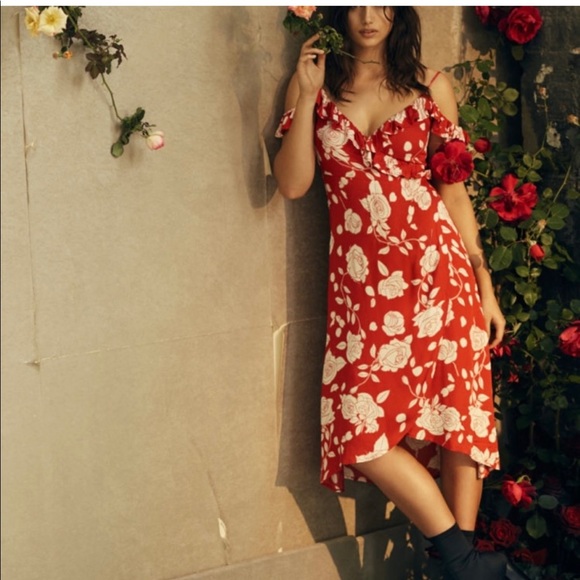 Disney by MINKPINK Rose Print Wrap Dress - Large - Picture 2 of 8